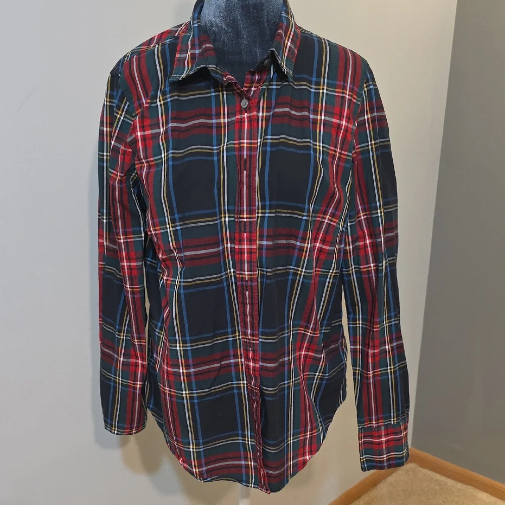 J. Crew‎ Tartan Plaid Shirt Sz 12
